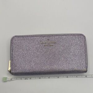 Kate Spade Lavender Glitter Long Zip Wallet 💜✨